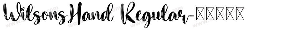 WilsonsHand Regular字体转换